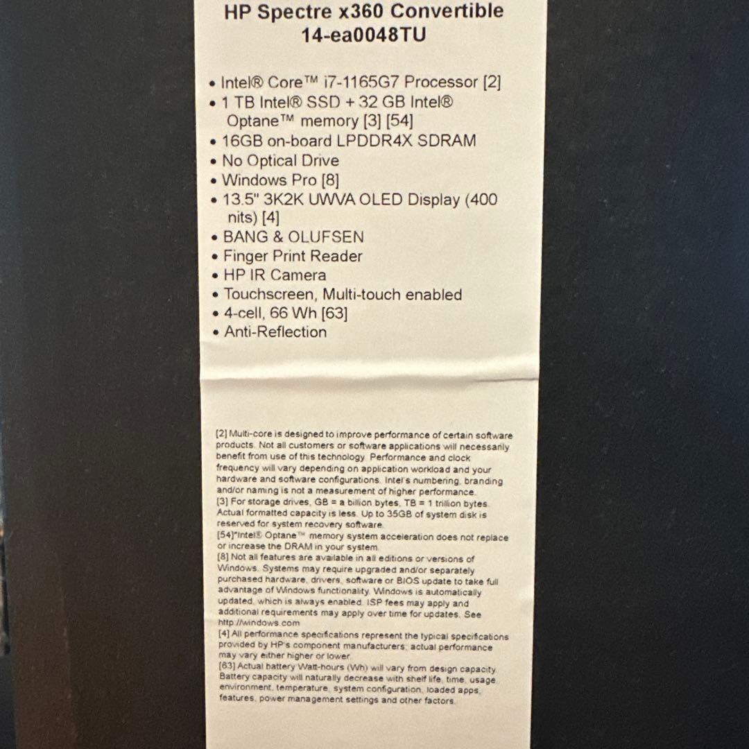 HP Spectre x360 Corei7 1TBSSD 16Gメモリ