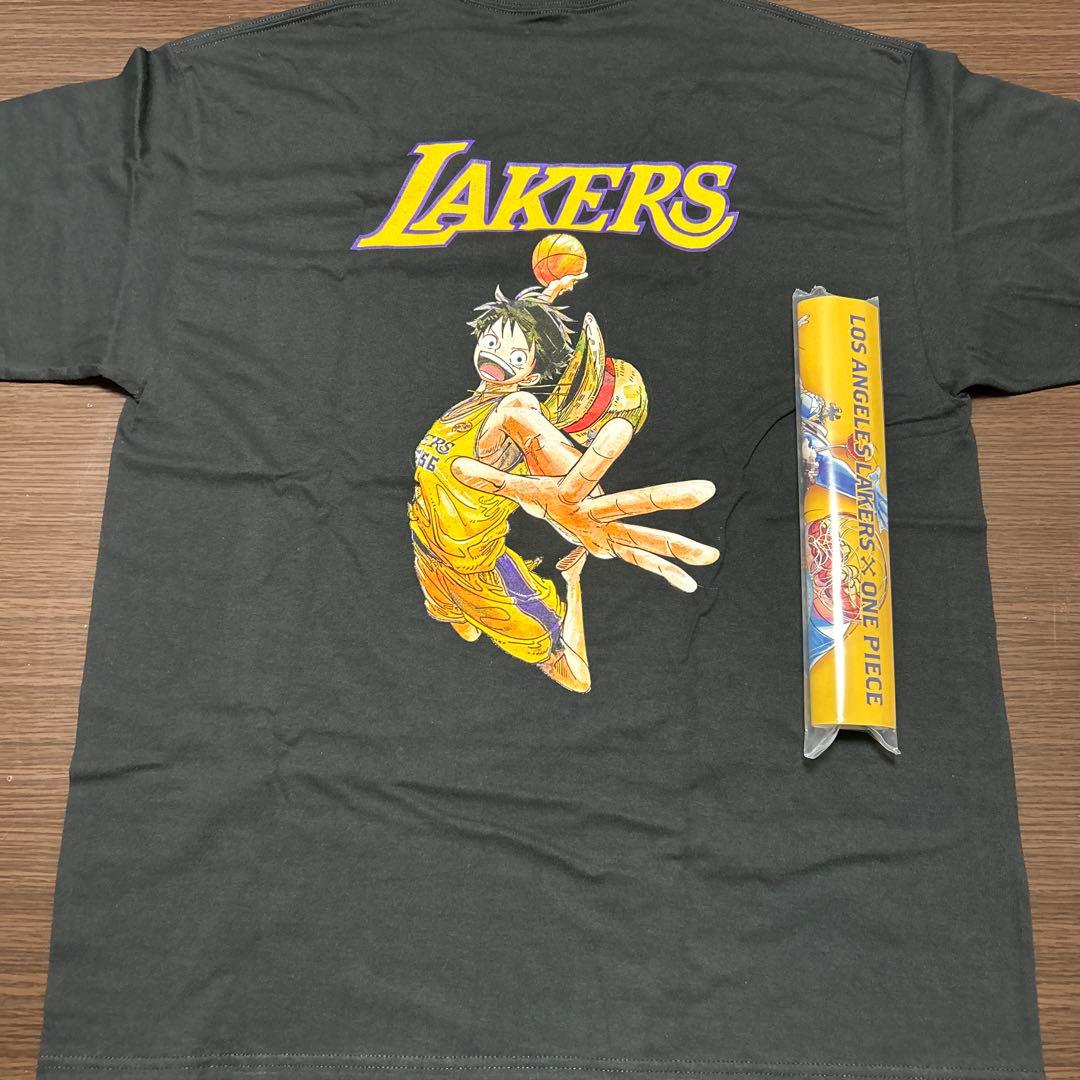 【ONE PIECE × LAKERS】 限定Tシャツ ルフィ NBAブラック