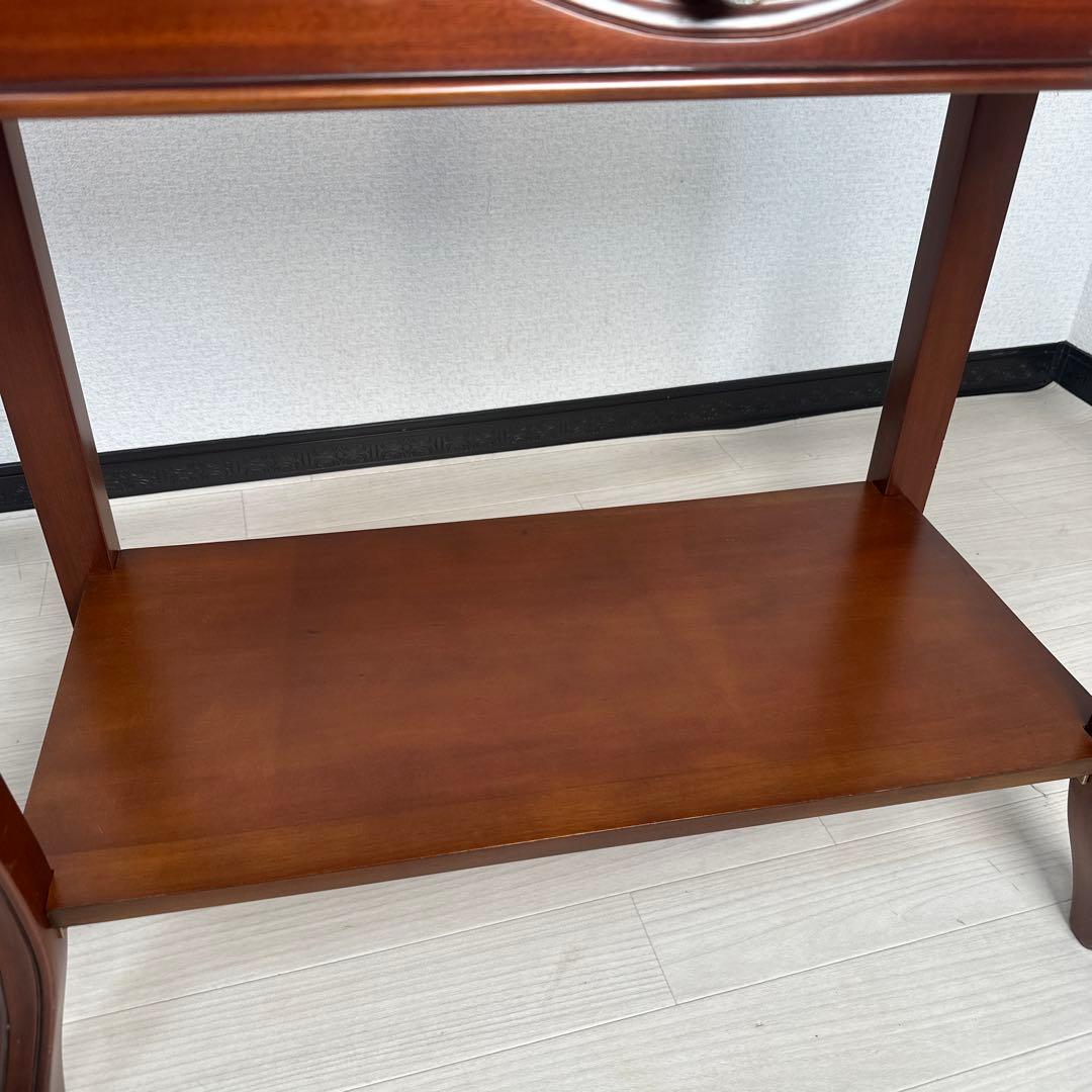 関家具 コモ コンピューターデスク アンティーク調 猫脚 伸長式 i4※