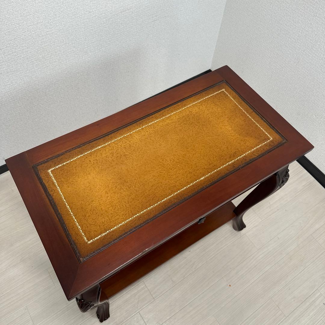 関家具 コモ コンピューターデスク アンティーク調 猫脚 伸長式 i4※