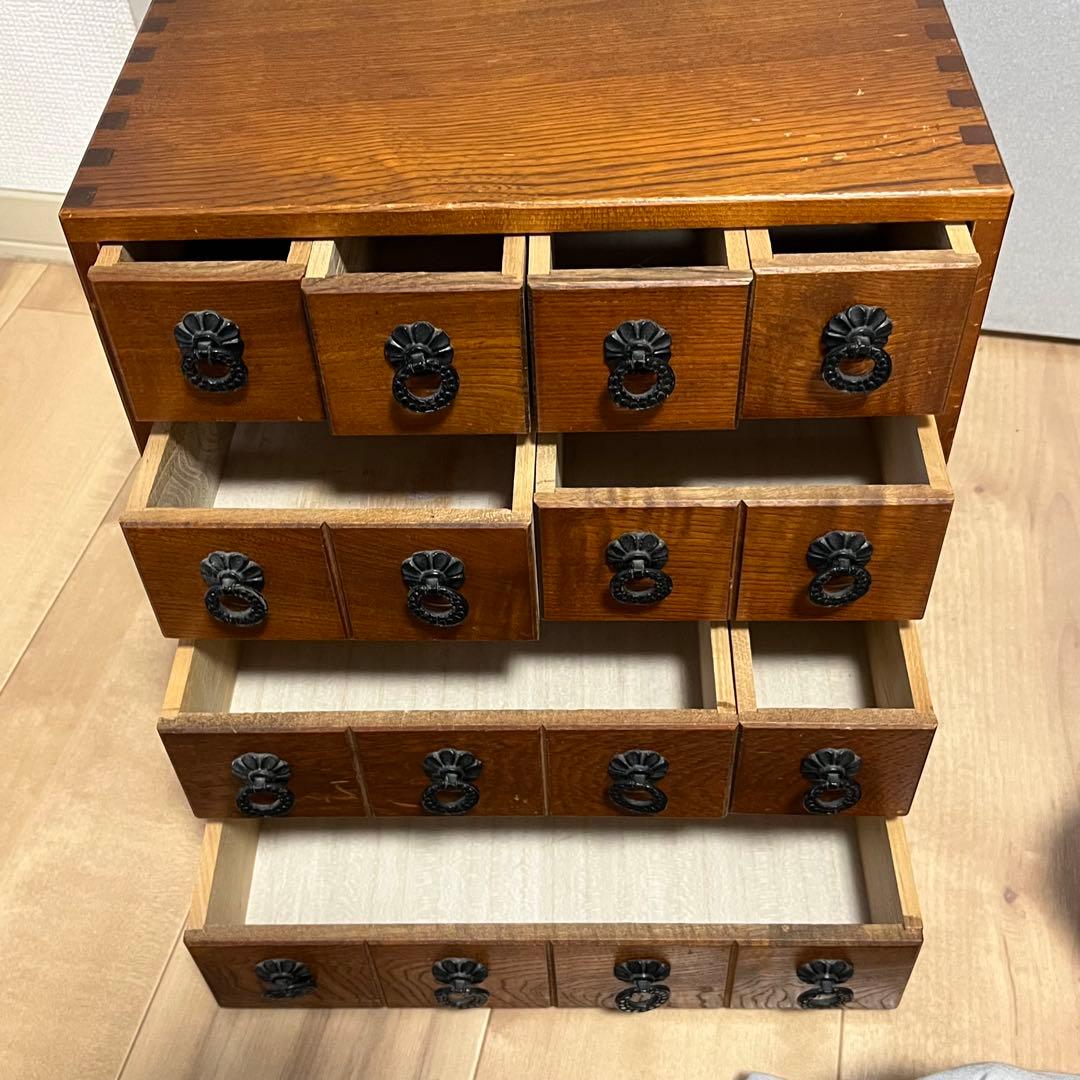 薬棚　薬箪笥　木製　引き出し　アンティーク　レトロ