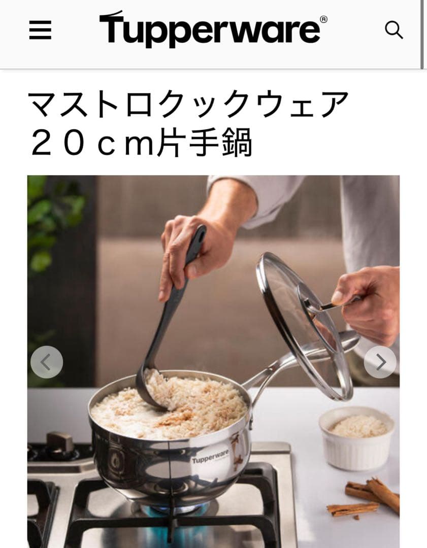 Tupperwareタッパーウェア マストロクックウェア20CM片手鍋2.8L