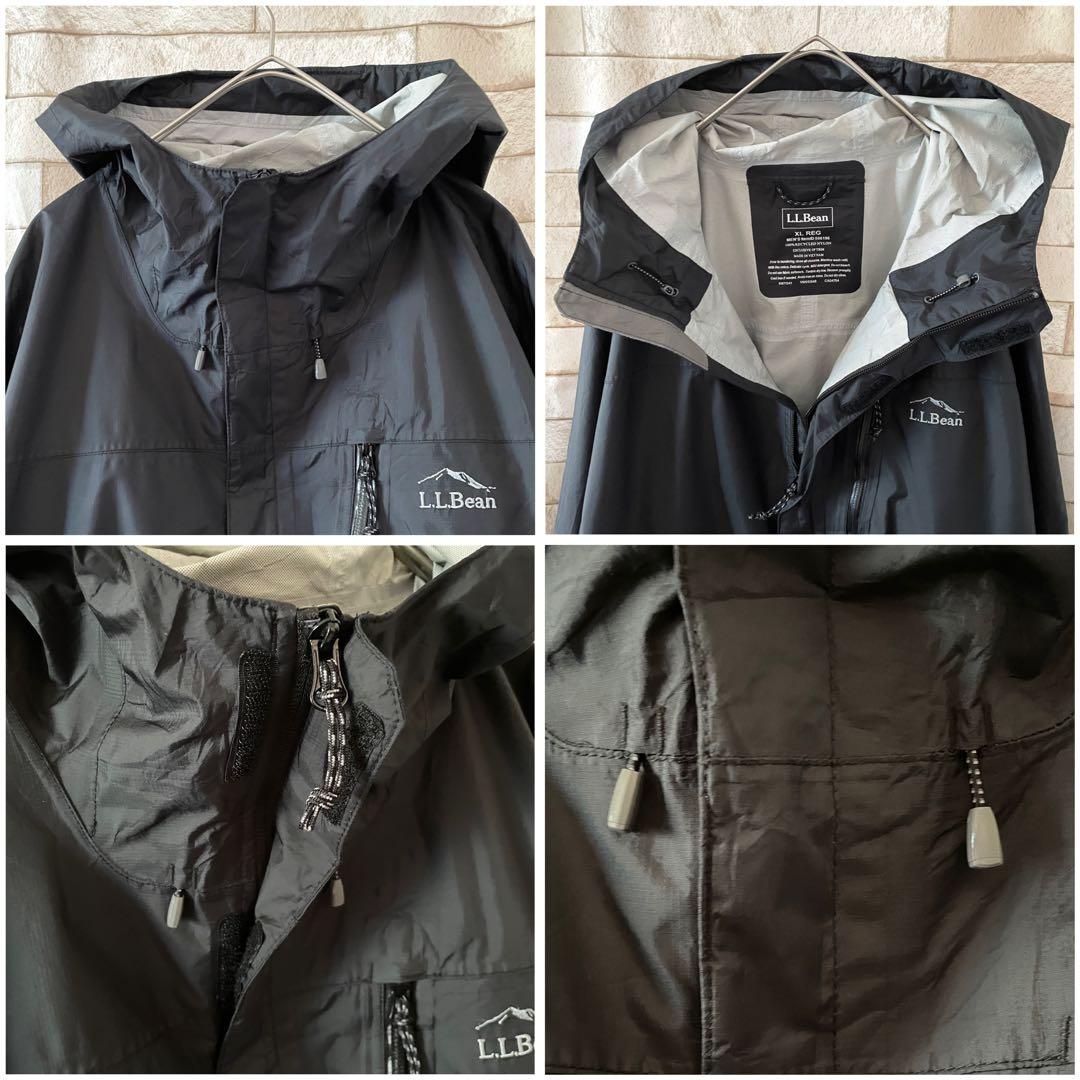 エルエルビーン マウンテンパーカー ナイロンジャケット 刺繍 ブラック XL