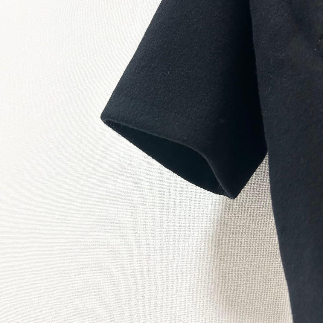 美品✨ノーブル　スタンドカラーオーバーコート　ブラック