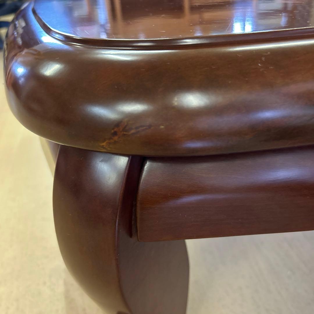 希少☆花梨無垢一枚板 座卓 応接台 猫脚 リビングテーブル 昭和レトロ 高級品