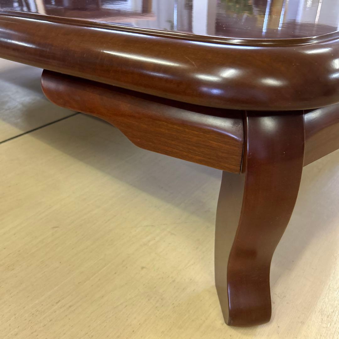 希少☆花梨無垢一枚板 座卓 応接台 猫脚 リビングテーブル 昭和レトロ 高級品