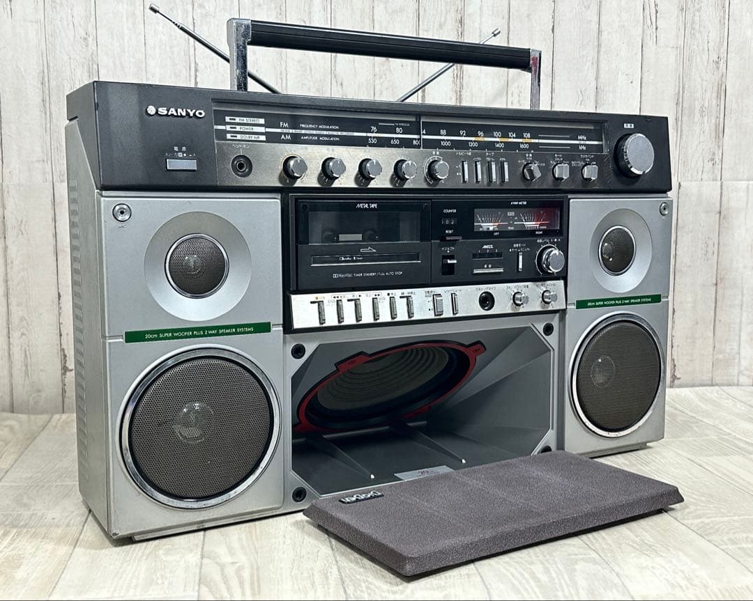 【動作品】希少 大型 ラジカセ SANYO サンヨー MR-X20 昭和レトロ