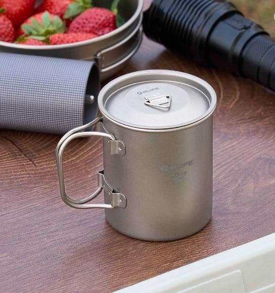 Olight オーライト チタンシングルマグ 折畳 ハンドル 蓋付き 300ml