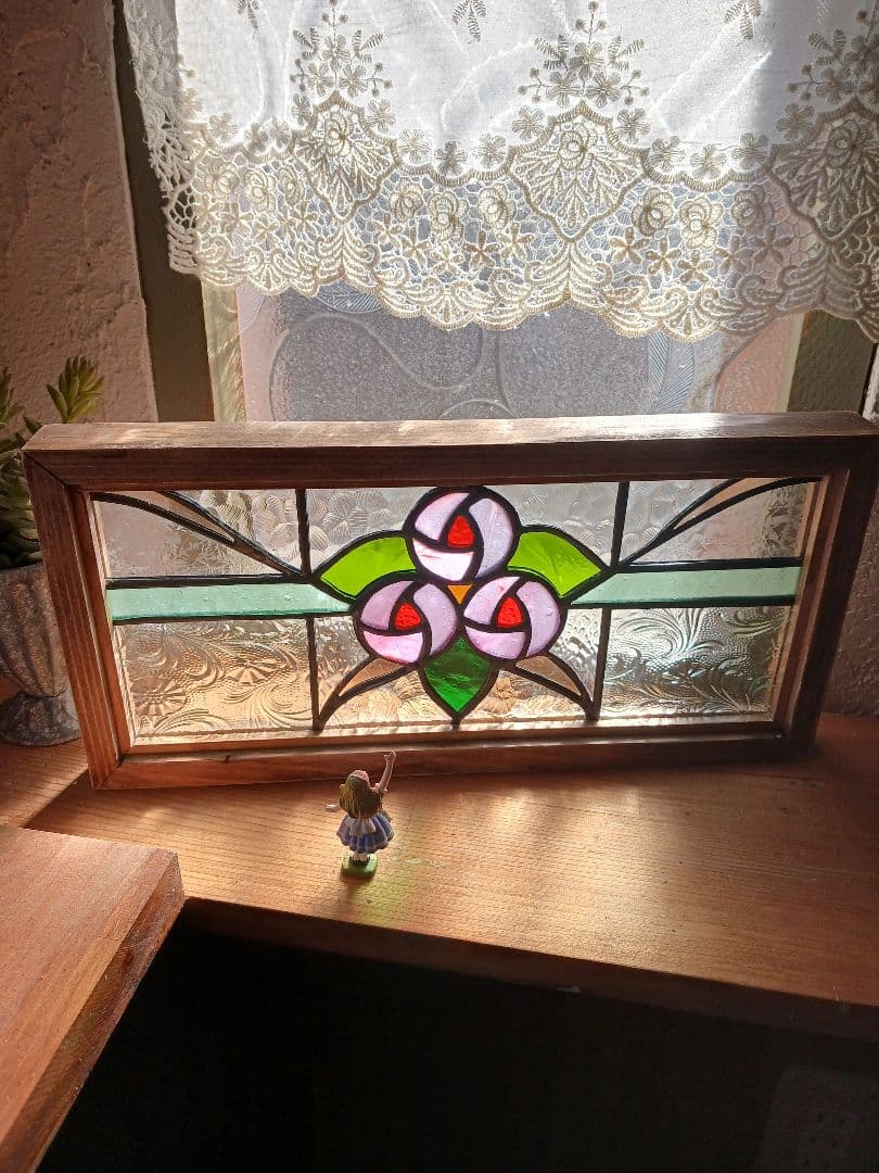 ステンドグラス　薔薇のブーケ