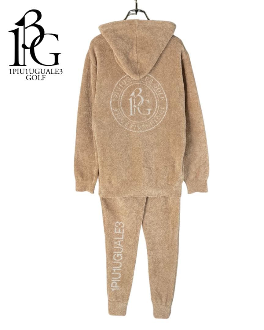 【美品】1PIU1UGUALE3　GOLF×戸賀敬城 シャギー セットアップ