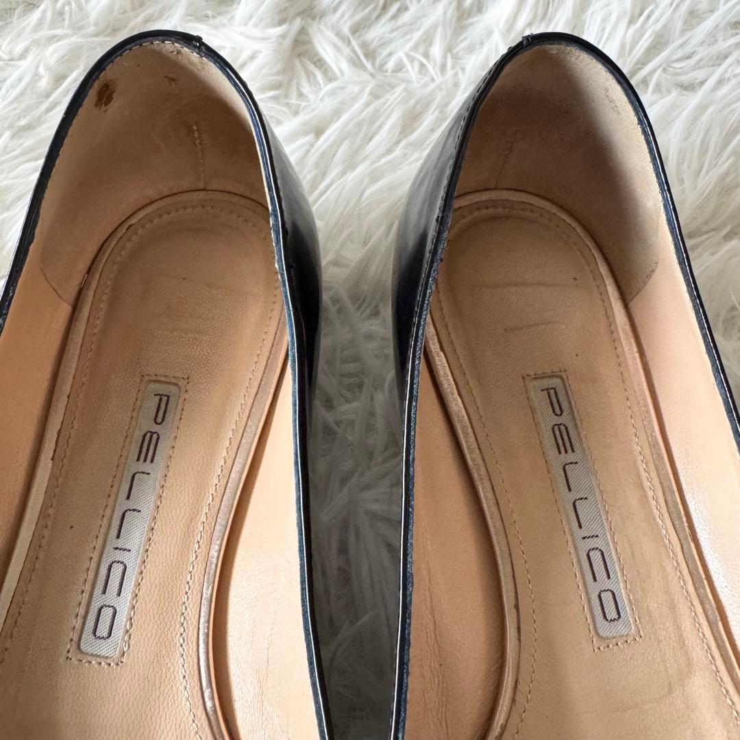 【ペリーコ】アネッリ パンプス ポインテッドトゥ レザー 36 黒