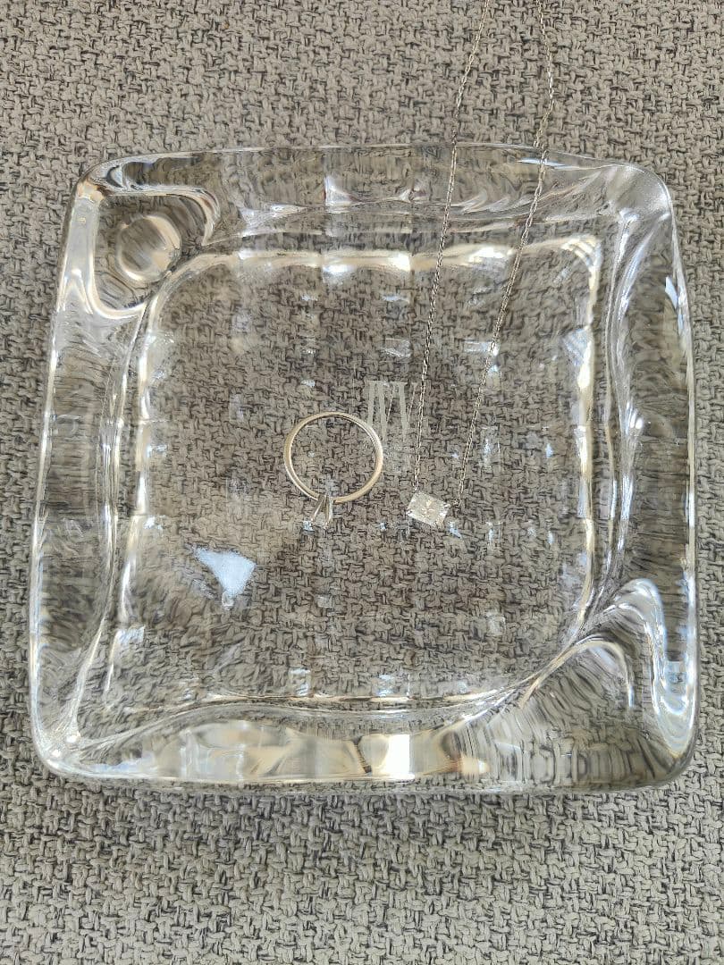 ペア IVV社 高級 イタリアハンドメイド クリスタル スクエア 花器