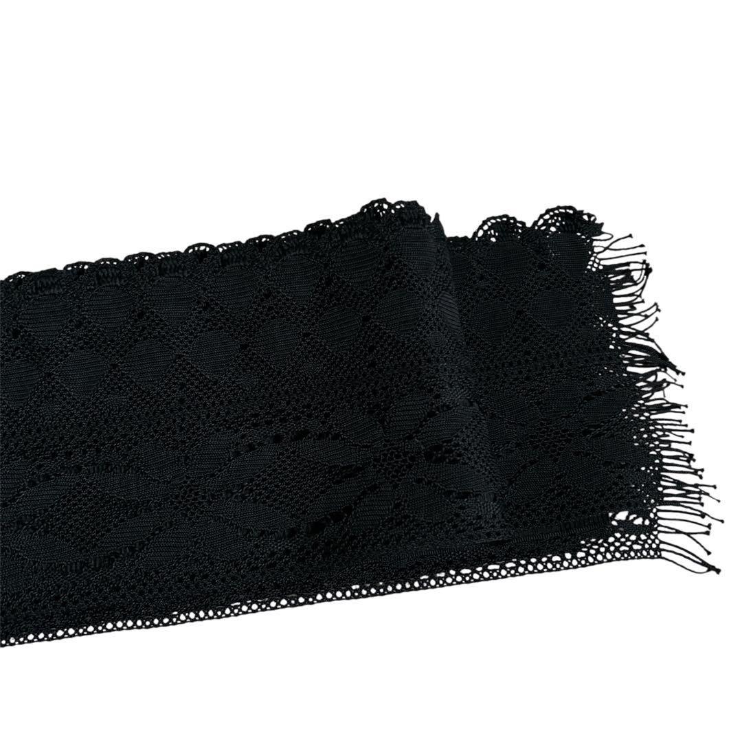 epoque様　ふりふ　レース　半幅帯　黒　ブラック