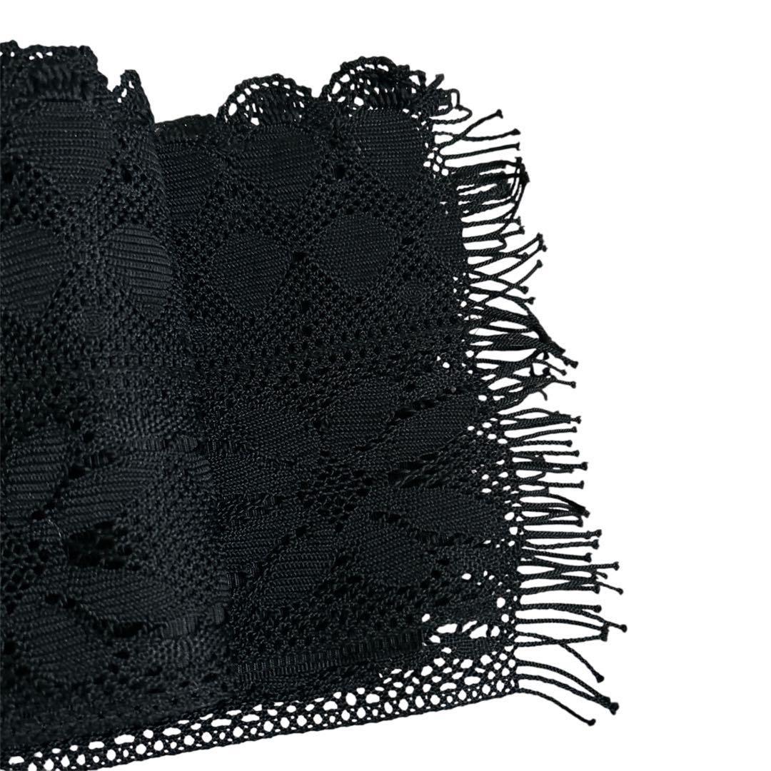 epoque様　ふりふ　レース　半幅帯　黒　ブラック