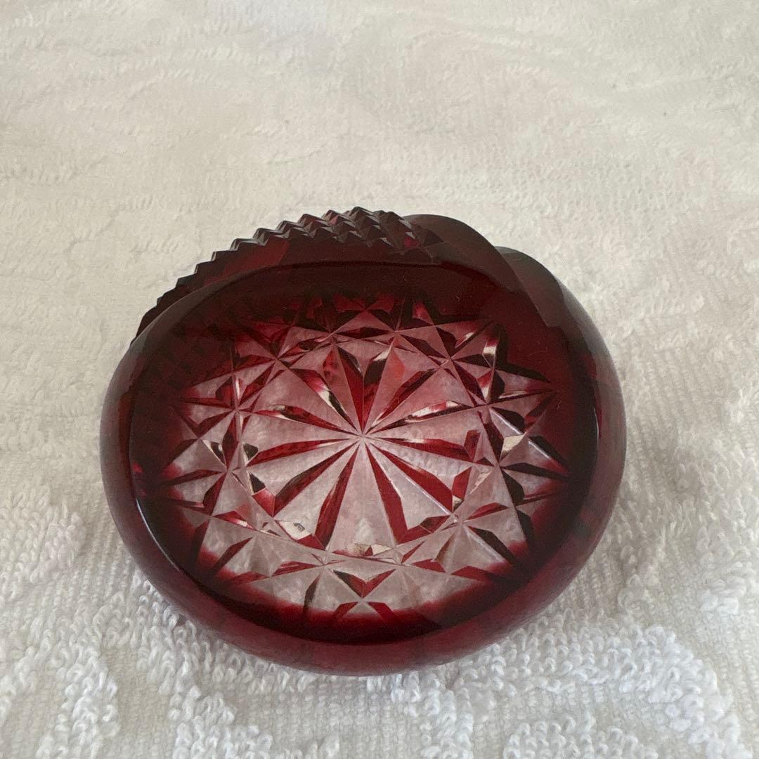 島津薩摩切子　ペーパーウエイト　薩摩の雫