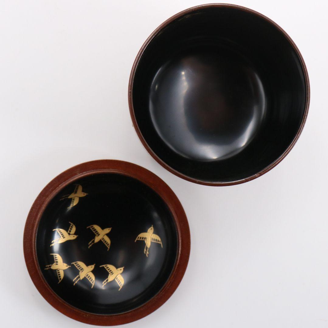 道場宗廣作 苫屋棗 千鳥蒔絵 茶道具 共箱　V936　N8