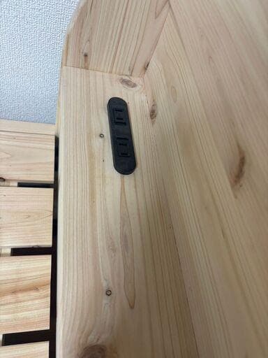 【福岡市限定】ヒノキすのこシングルベッドフレーム TCB233