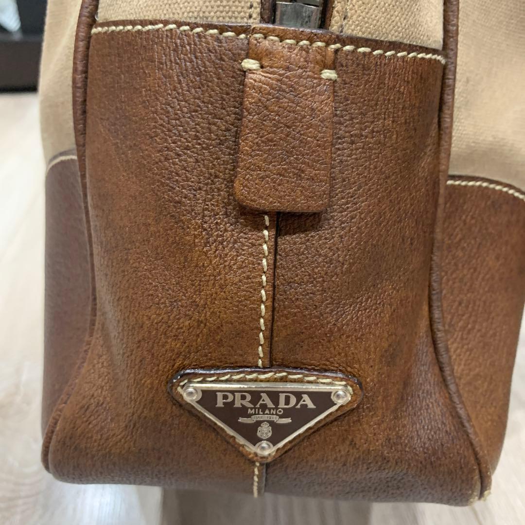【専用づかちん様】　PRADA ビジネスバッグ ベージュ ブラウン