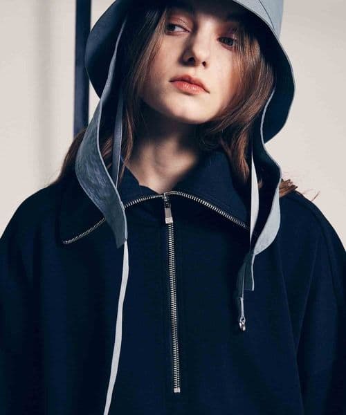 （美品）【Maison Special】 ハイネックハーフジップ　スウェット