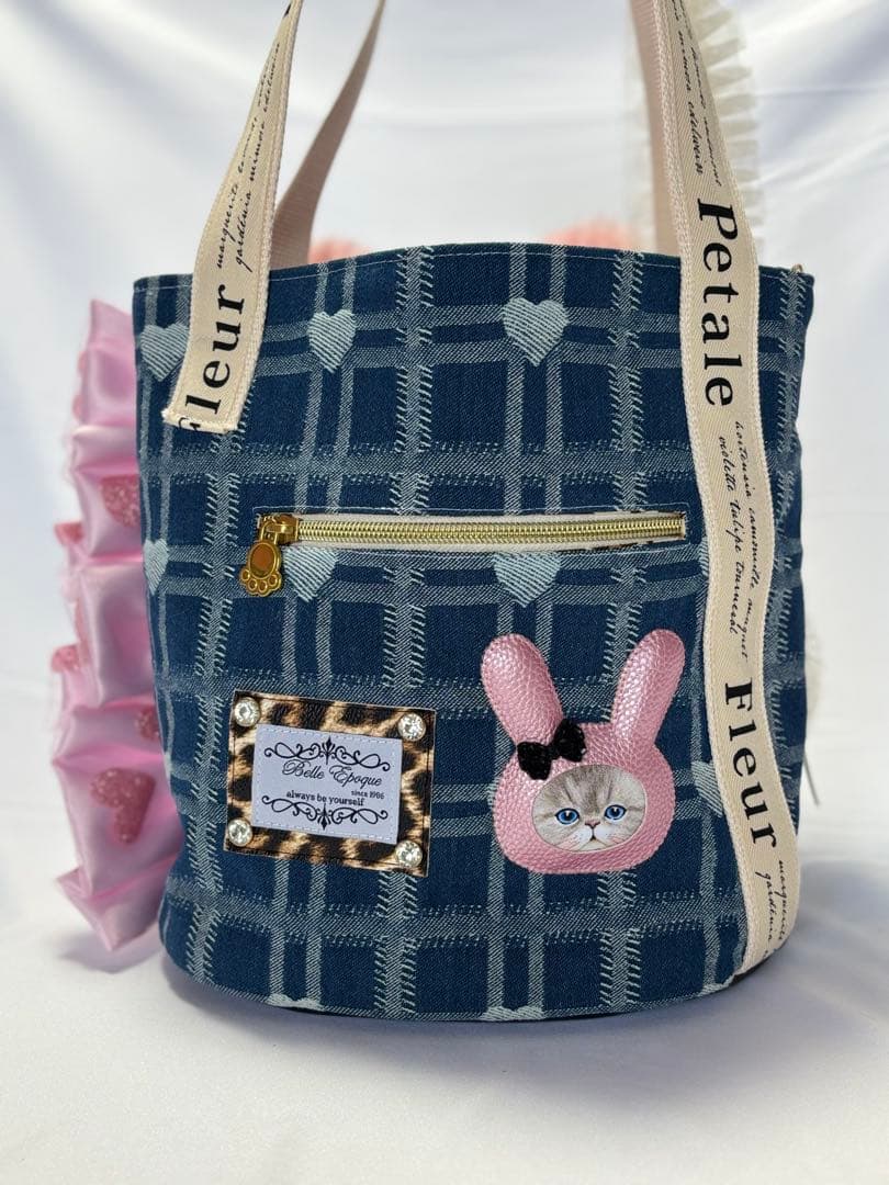 ♡*♡様 コヤンイサムチョン　うさちゃん丸底トートバッグ　ルミちゃん