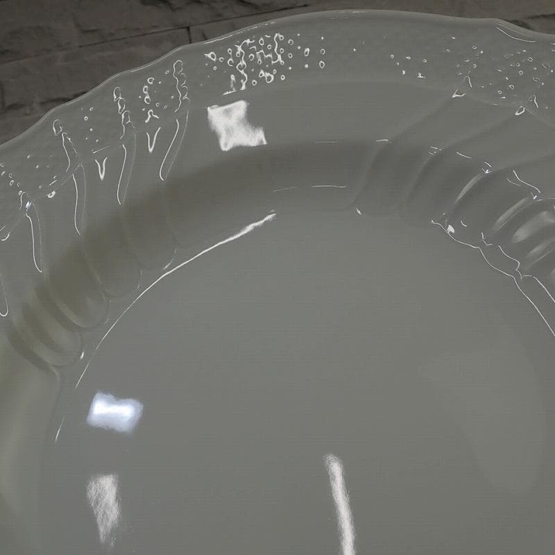 RU-6184 リチャードジノリ　ベッキオホワイトスーププレート　約23.5cm