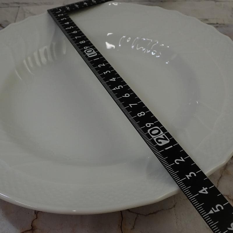 RU-6184 リチャードジノリ　ベッキオホワイトスーププレート　約23.5cm