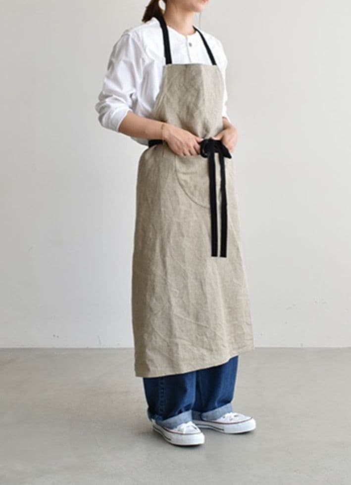 R&D.M.Co-/OLDMANS TAILOR キャンバスリネンエプロン