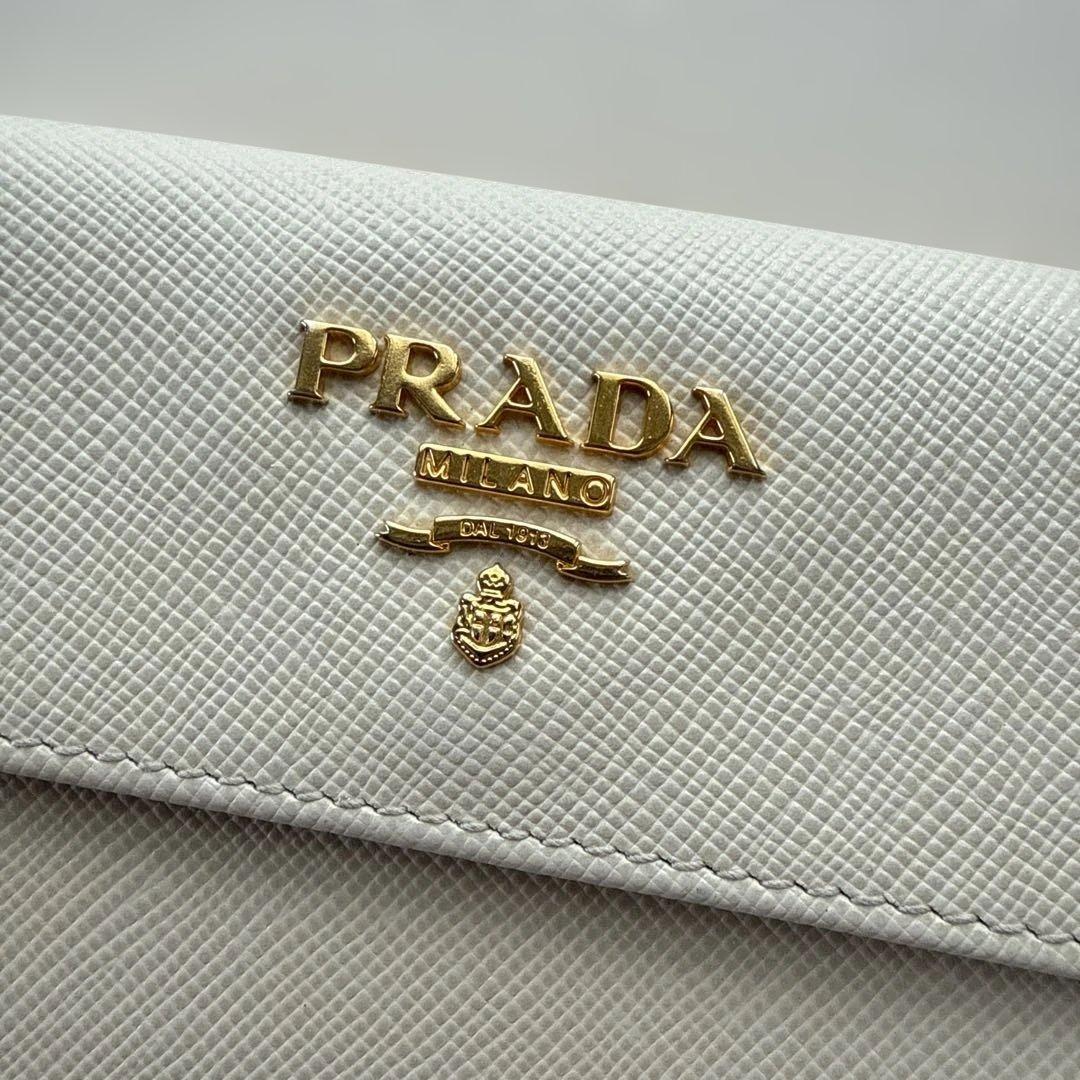 M*A様 極美　PRADA サフィアーノレザー 名刺入れ カード入れ