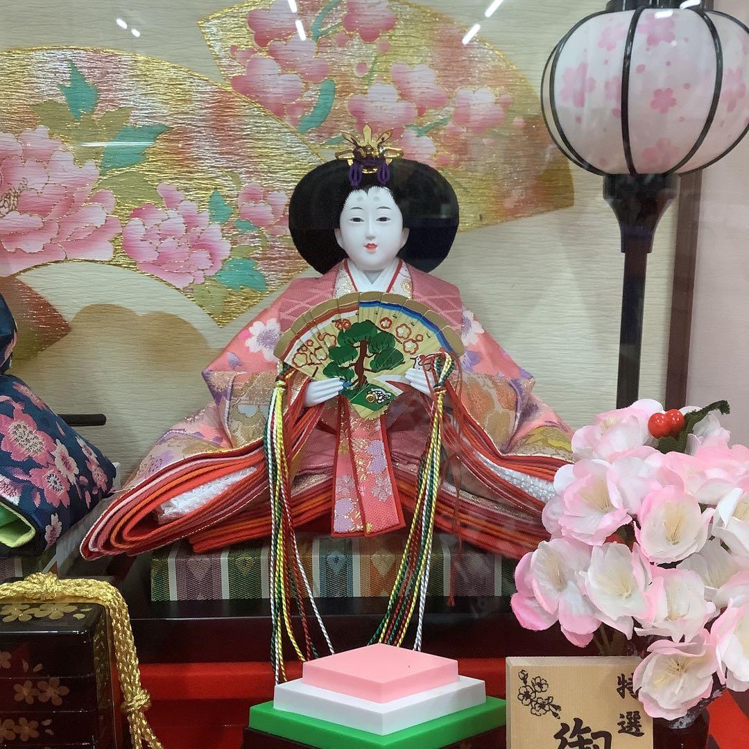 雛人形　ケース親王飾り　楓峰作　紅塗木製ケース