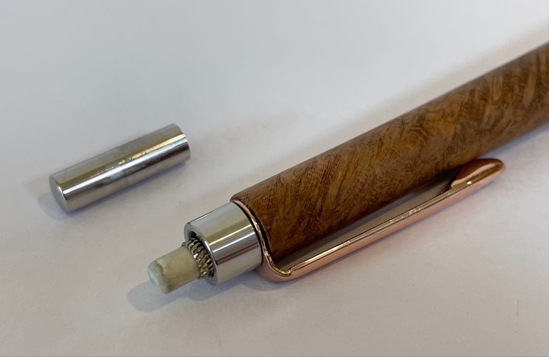 Woodpencraft ウッドペンクラフト チーク瘤 シャーペン 木箱付き