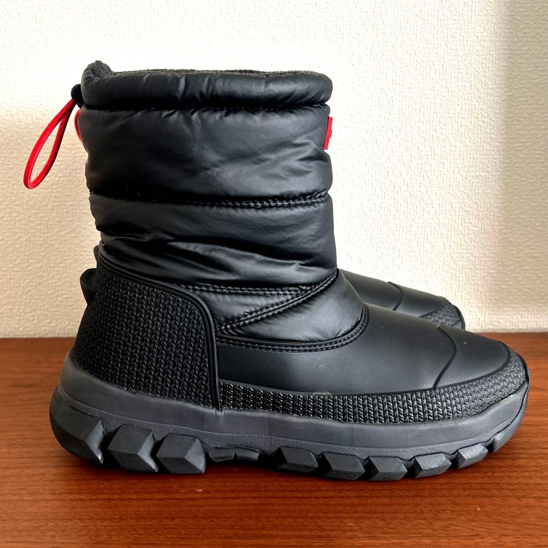 HUNTER ハンター　スノーブーツ　23cm ブラック　ミドル丈