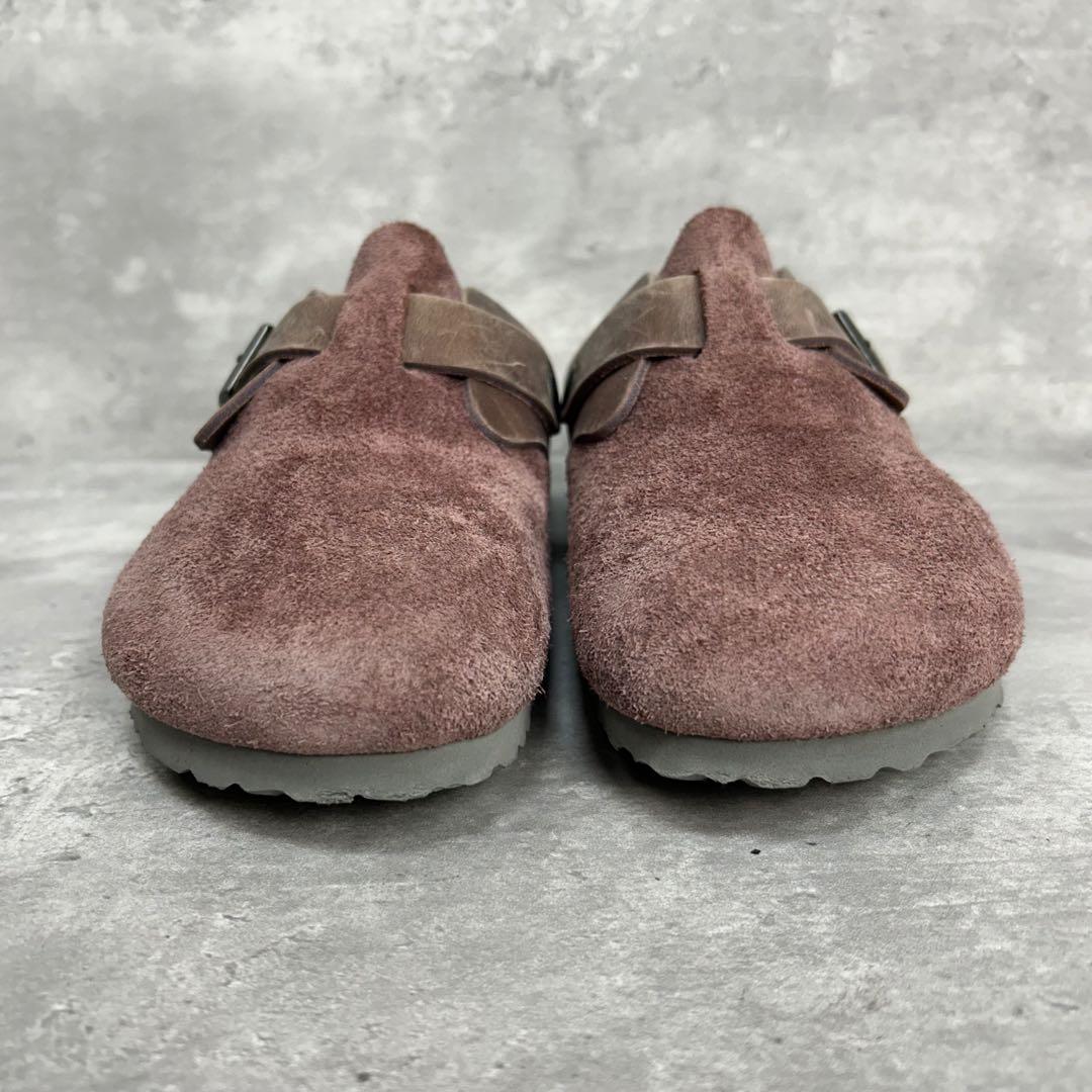 凵　ビルケンシュトック　ボストン　ナロー　24 レッドウッド　赤茶　サンダル　氺