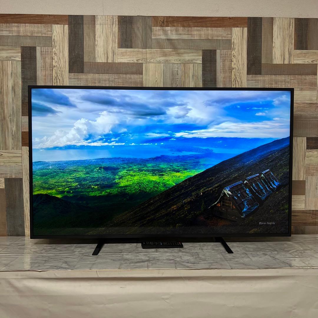 即日受渡❣️全国送料込SHARP55型4K液晶モニター、スピーカー搭載 リモコン付