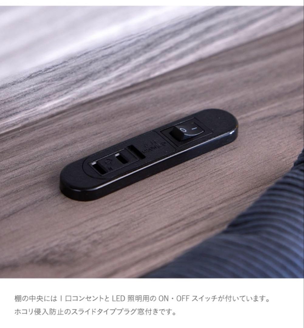 クイーンベッドフレーム　ライトグレー