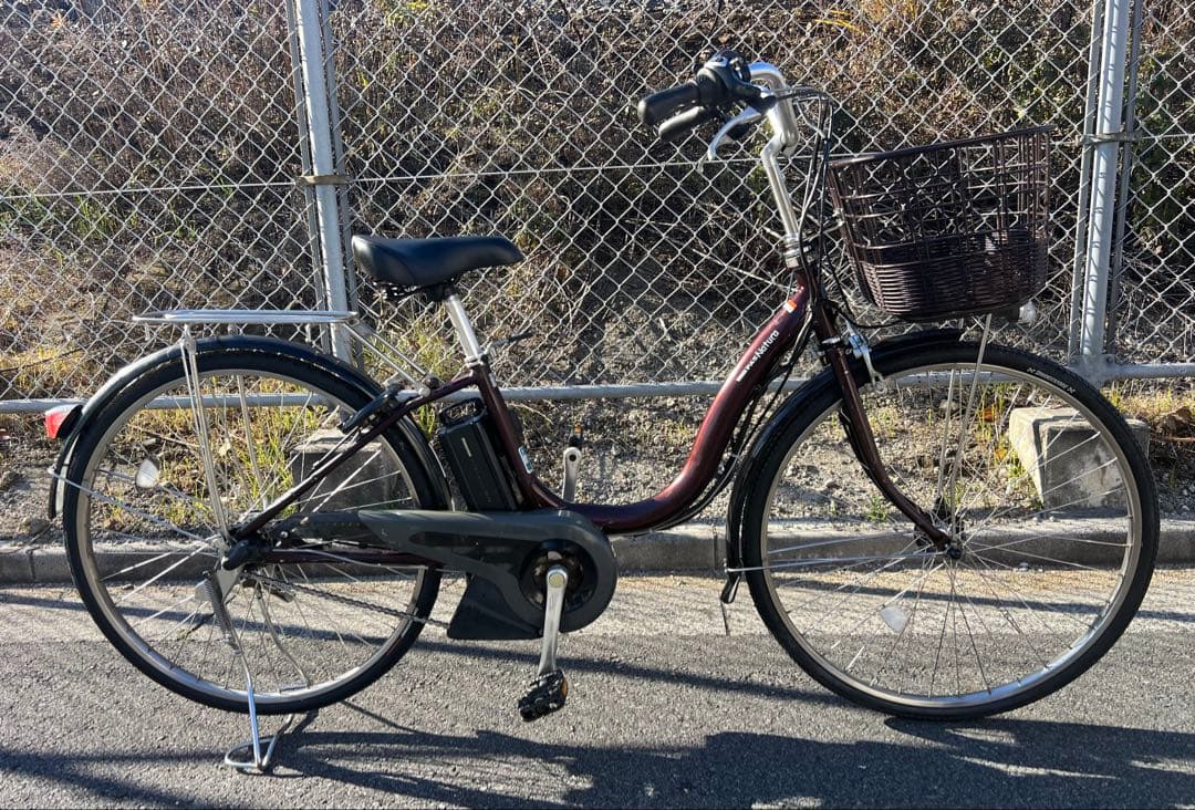 ヤマハPASナチュラ電動アシスト自転車タイヤ新品交換済26インチ整備済関東圏配送