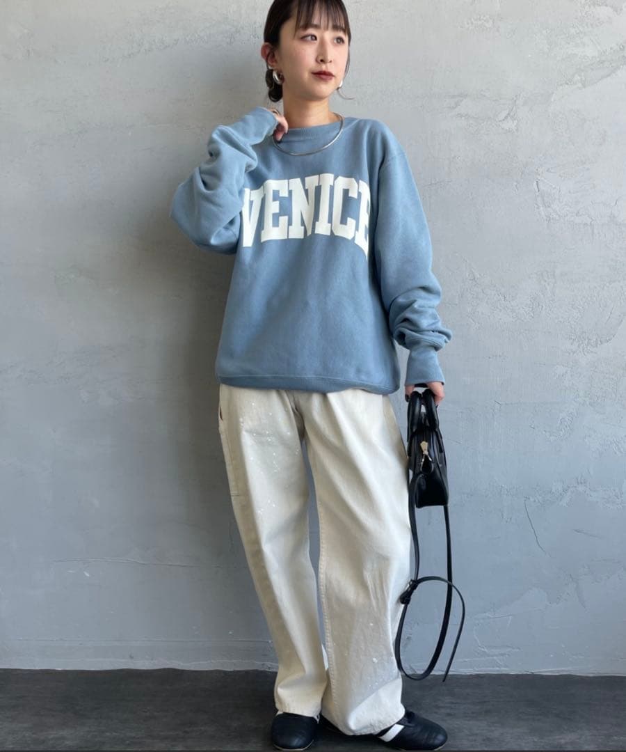 Champion リバースウィーブ カレッジロゴプリントスウェット