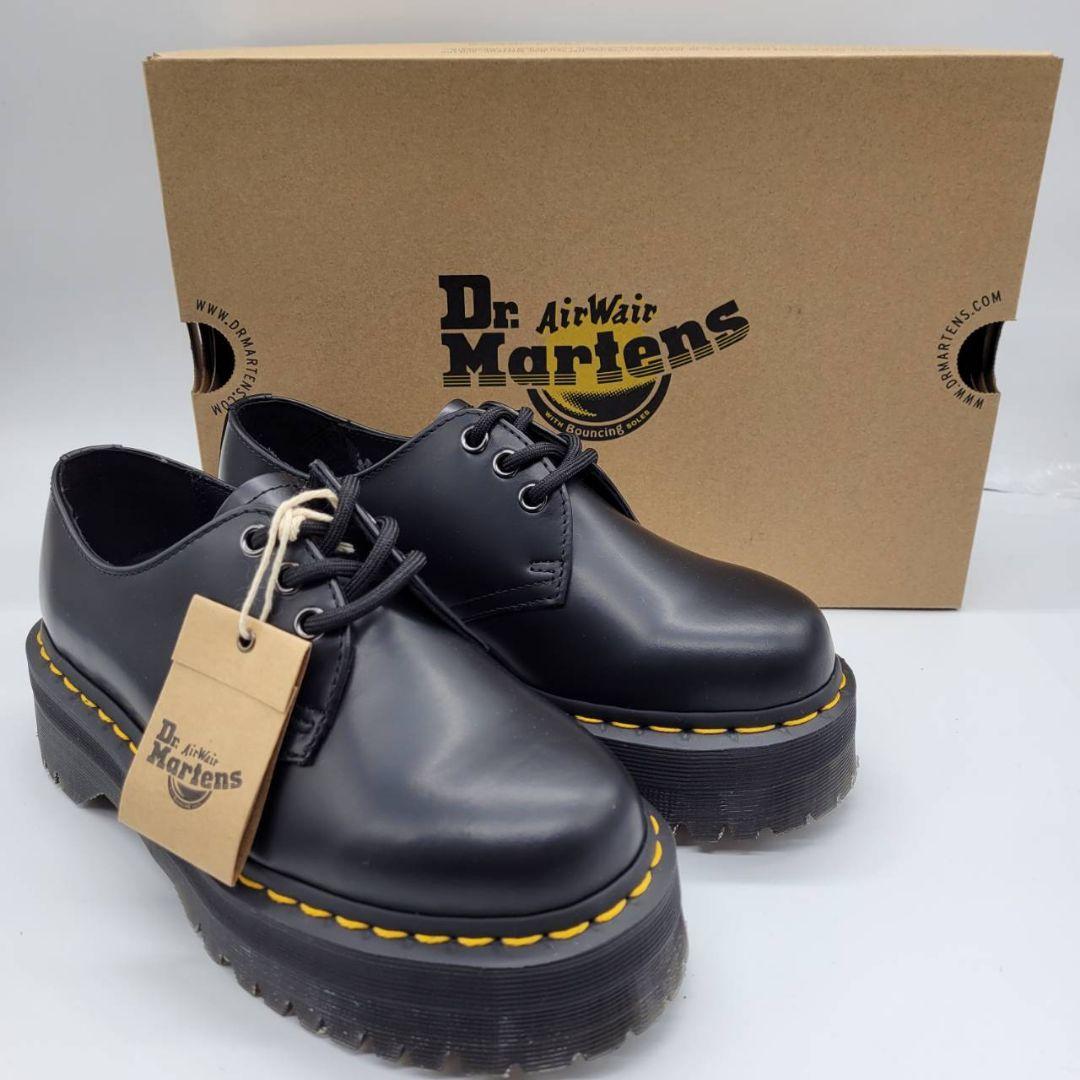 Dr. Martens 3ホール ブラック ローファー 25cm 厚底QUAD