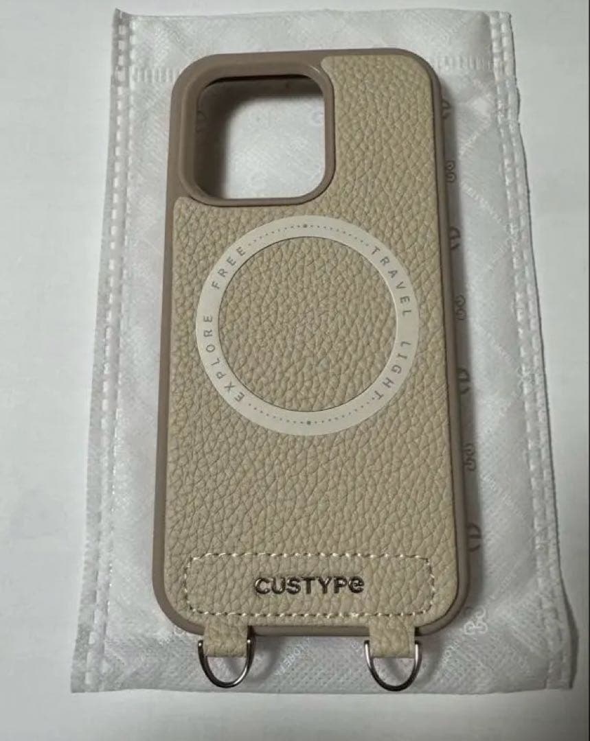CUSTYPEストラップマグネットポーチ付iPhone15Proケース4点セット