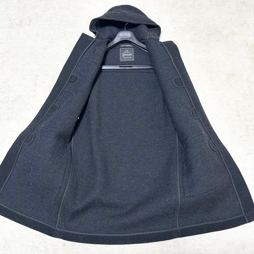 極美品　グローバーオール　ヘリンボーン生地　ダッフルコート　ダークグレー　現行