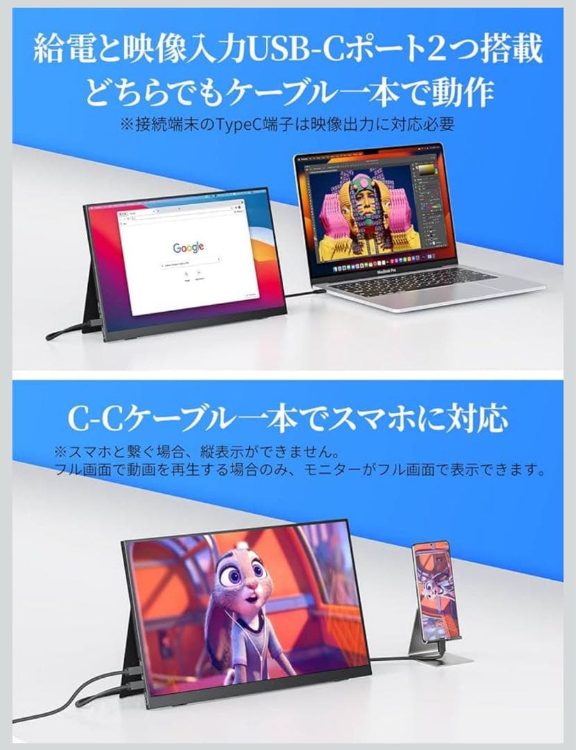 新品)cocopar15.6インチ モバイルモニター