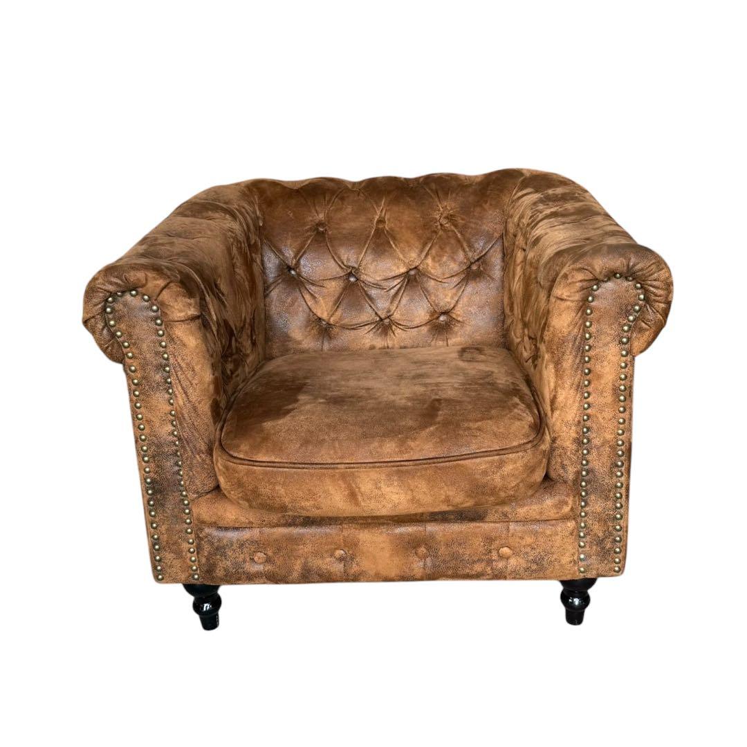 HR641 VINCENT コンパクトチェスターフィールド シングルソファ