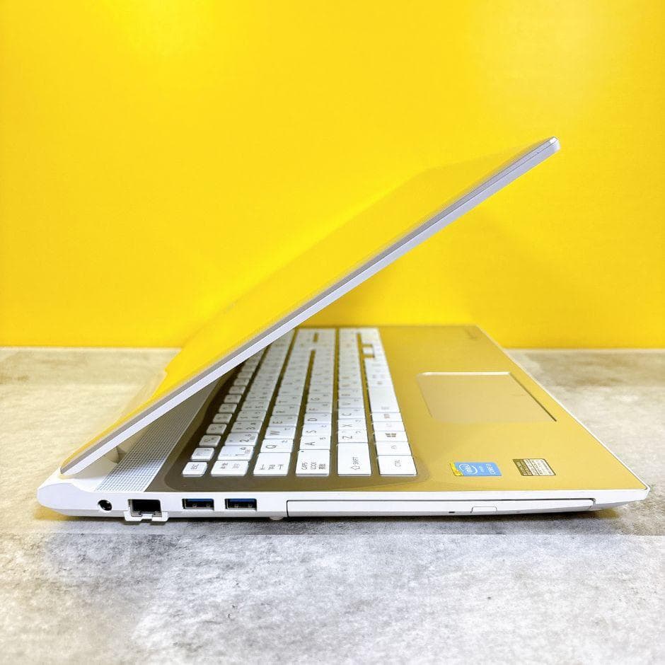 きれいなゴールド❣新品SSD480✨Win11薄型 カメラ ブルーレイ フルHD