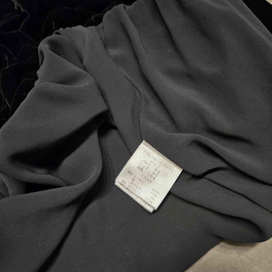 ダーマコレクション ヒロミヨシダ シルクベロアワンピース ブラック LL