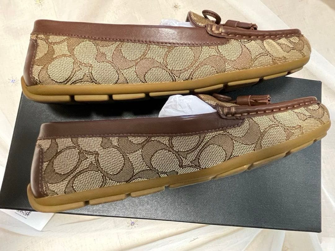 COACH ローファー ドライビングシューズ　リボンタッセルチャーム付き