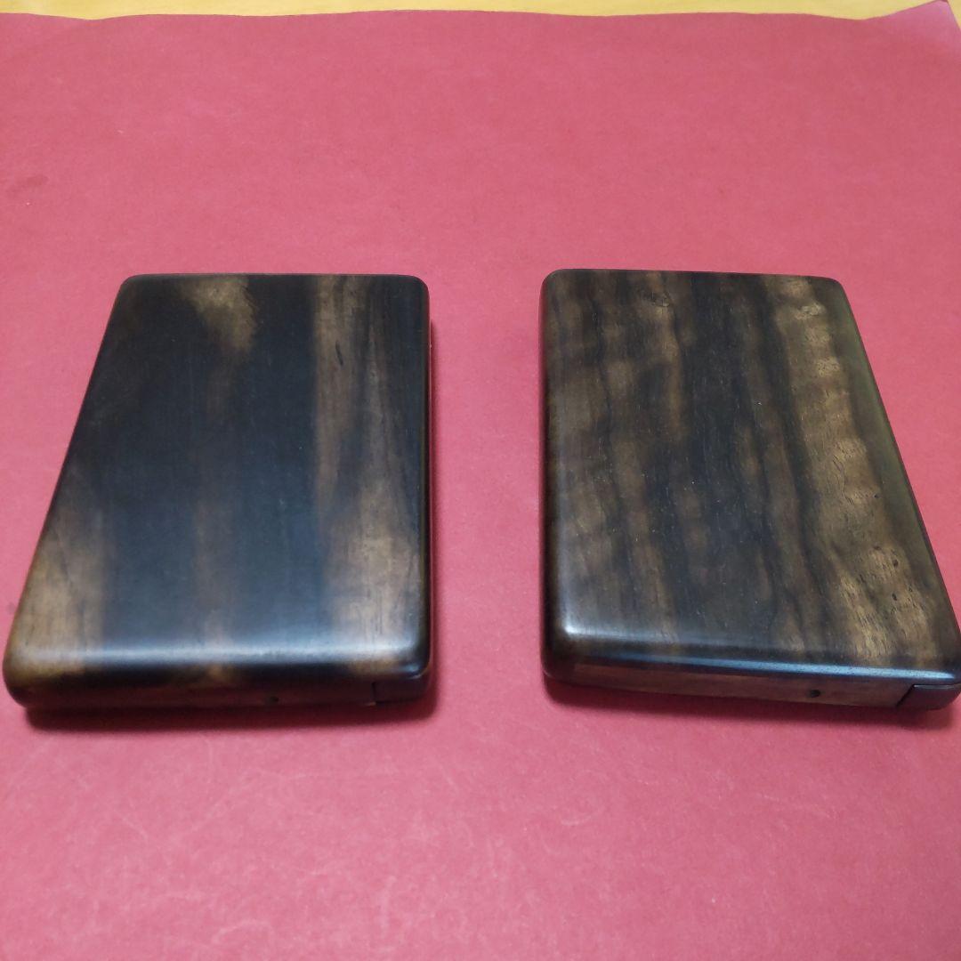 『brown』のどっしりした雰囲気の極上黒柿の名刺入れ 2個