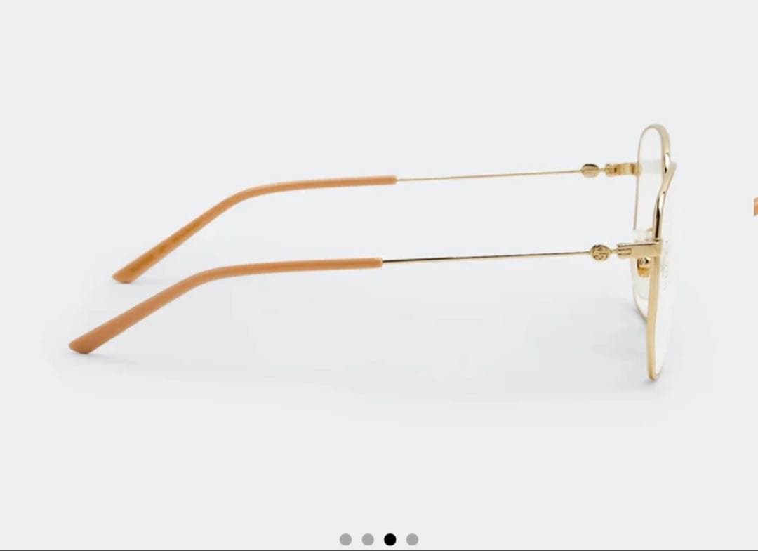 GUCCI サングラス　スクエアフレームメタルサングラス