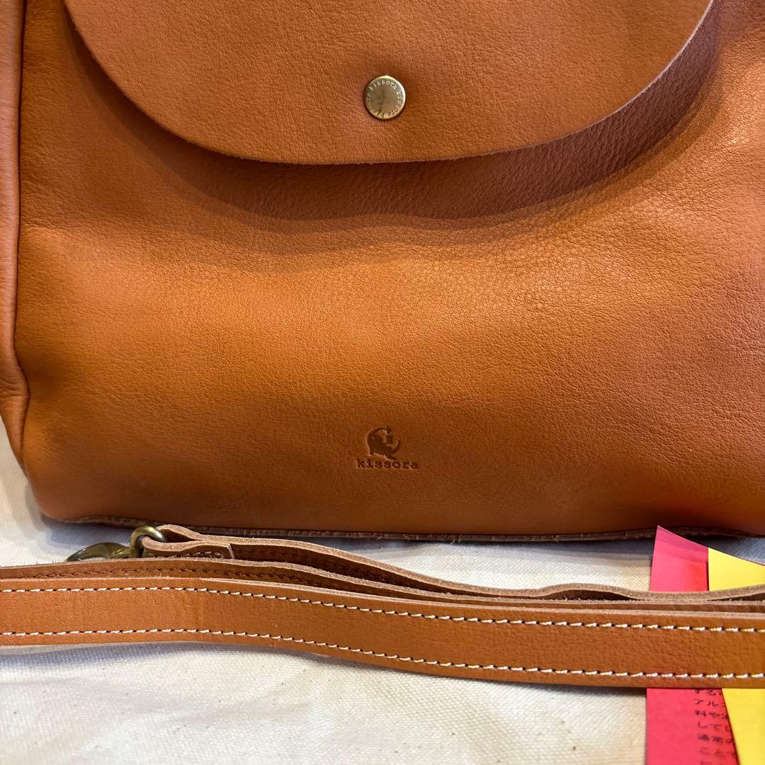 キソラ がま口 2WAY リュック ショルダーバッグ トミー キャメル