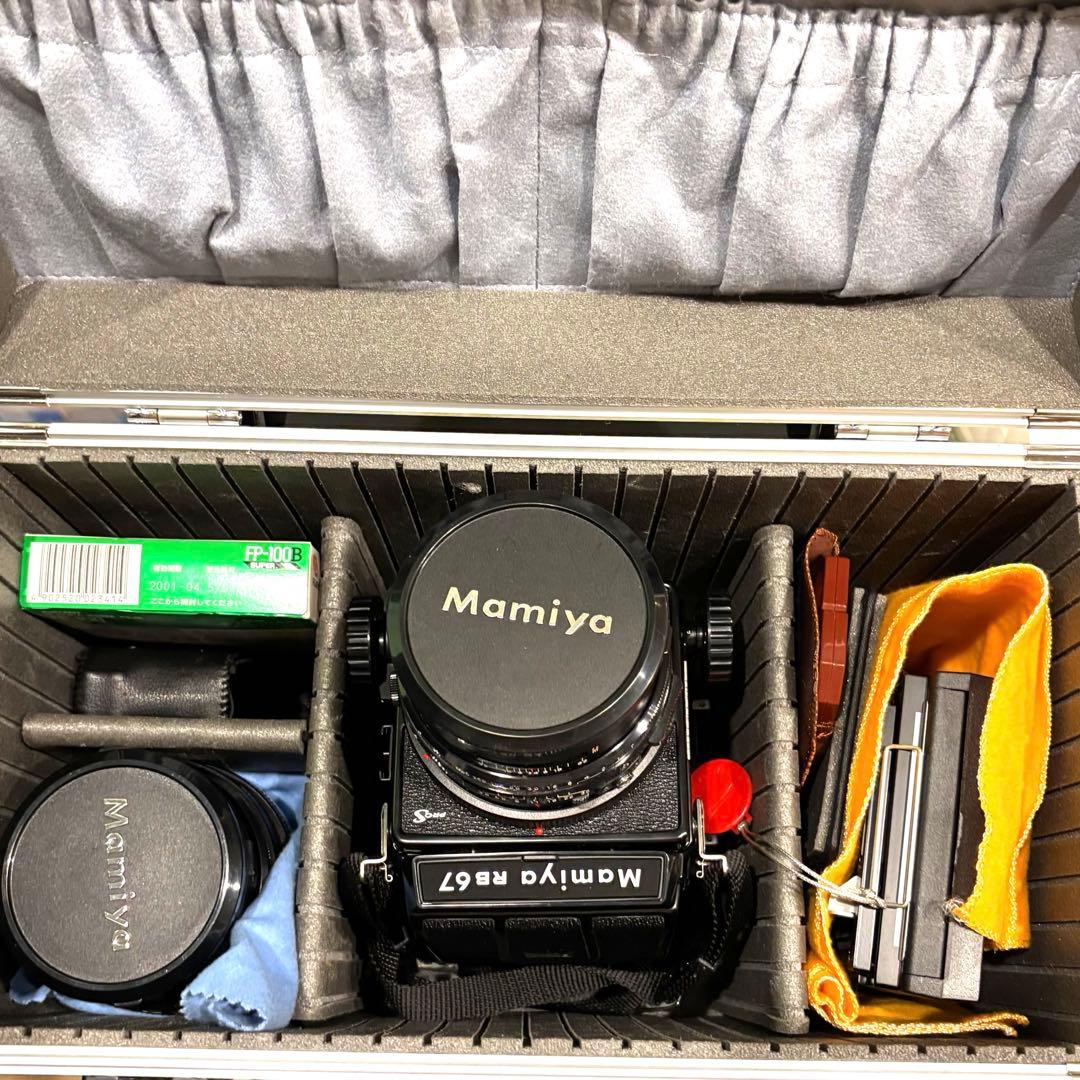 【極上セット】Mamiya RB67 Pro S レンズ3本・フィルム・ケース付