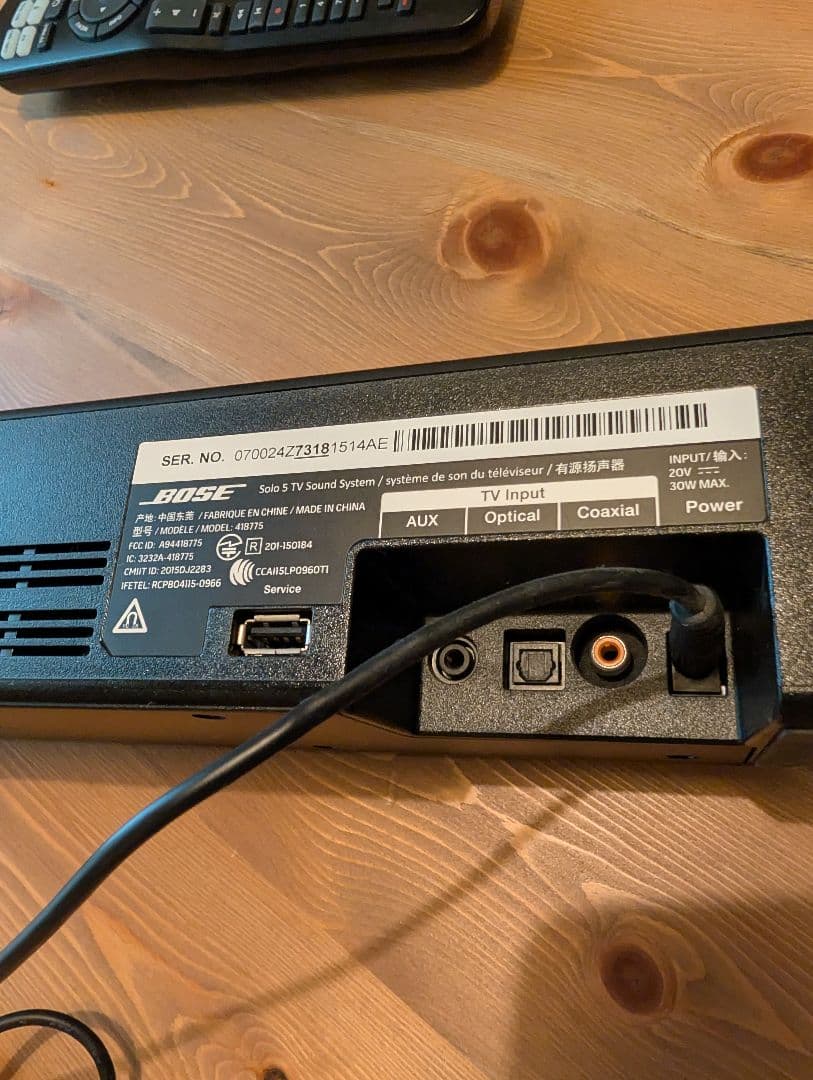 スピーカー・ウーファー Bose solo5 TV sound system