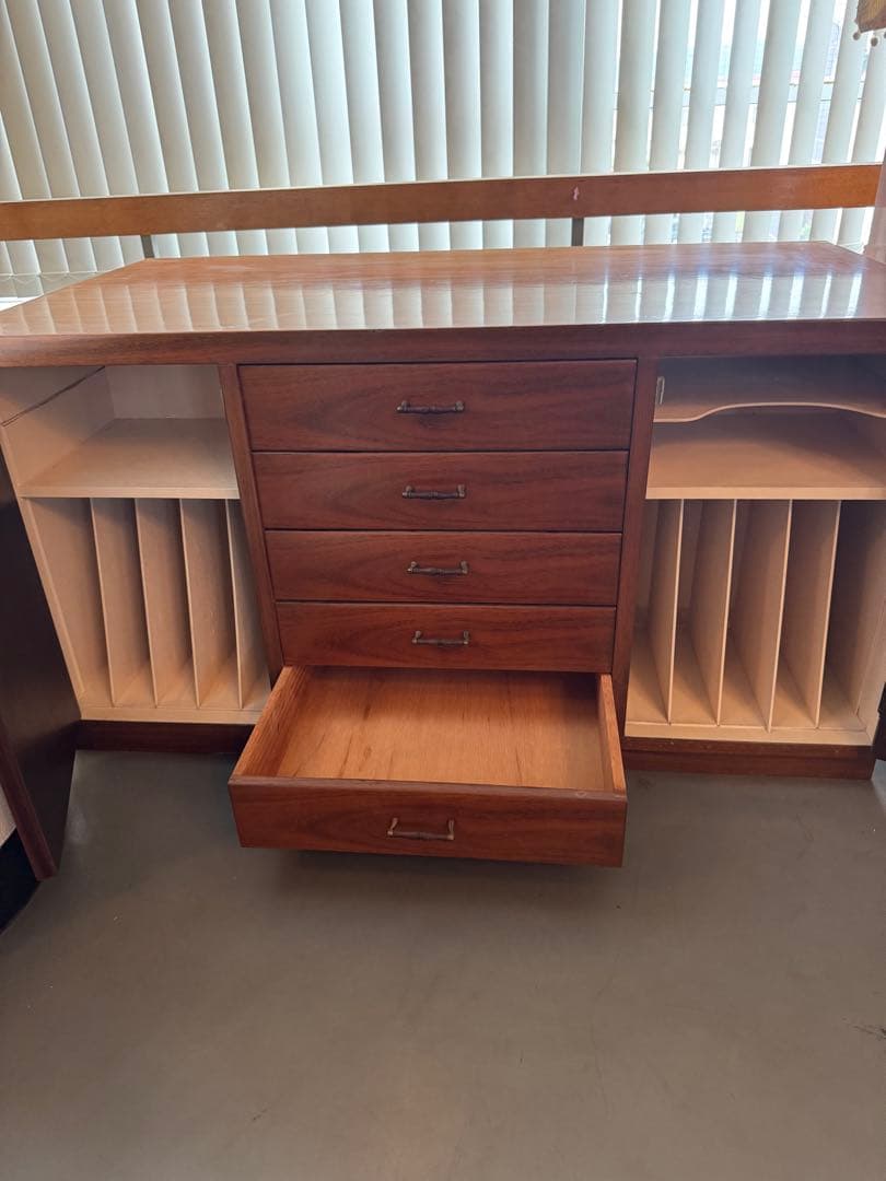 ⭐︎希少⭐︎木製レコード棚　テレビ台　引き出し5つ付き アンティーク